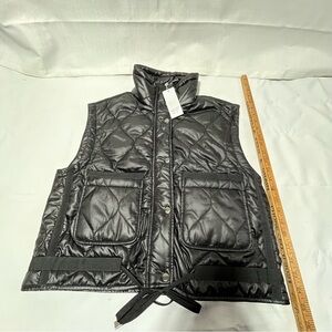 Sage Black Quilted Vest